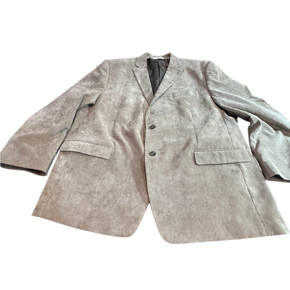 Lauren Ralph Lauren Men’s Corduroy Blazer Beige Paisley Lined 50R‎ Sport Coat